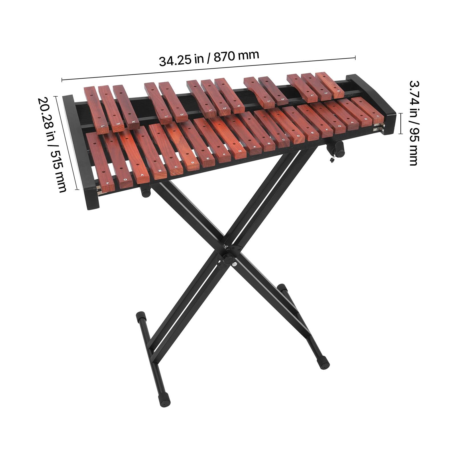 20.28 in / 515 mm  
34.25 in / 870 mm  
3.74 in / 95 mm