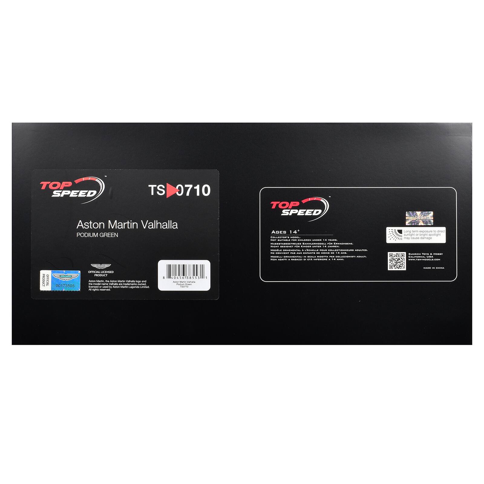 TOP SPEED TS 0710 Aston Martin Valhalla PODIUM GREEN OFFICIAL LICENSED PRODUCT I 40456-58555 1 PHERRACT OFFICIAL 00173505 Icansed: A by Aption ino mode March, meservel. name used the by this Apport Action Made in Vitamin trademarks Value Lagonds ago owned Limited and Anion Passium ww TRAME Cream

TOP SPEED AGES 14 COLLECTOR'S - NEW FOR EXULAIRENT WHIBER 14 TEARS. MANSENTAINS.COM CAMACHACHE NOW! SEDIONART FR - JAMOS . JAHRES. MAINELS BIPLERVIEWS A CLEMBUS NIVA SELLECTIONALINE SAVEL NE SERVENT PER - GAMARTS 95 - IN 14 AIRE. MOSELLA ESPORMAL! . IGLA RIDOPITA PER COLLEZIONISTI - ANNYU . BARAEIS . " SPLNSITY . ANTU.

Long Total exposure to direct sunlight or bright spotlight may cause damage SUNRICH THIS i KIGGER CALORIES USA www.mannesness.com MADE - CHORN