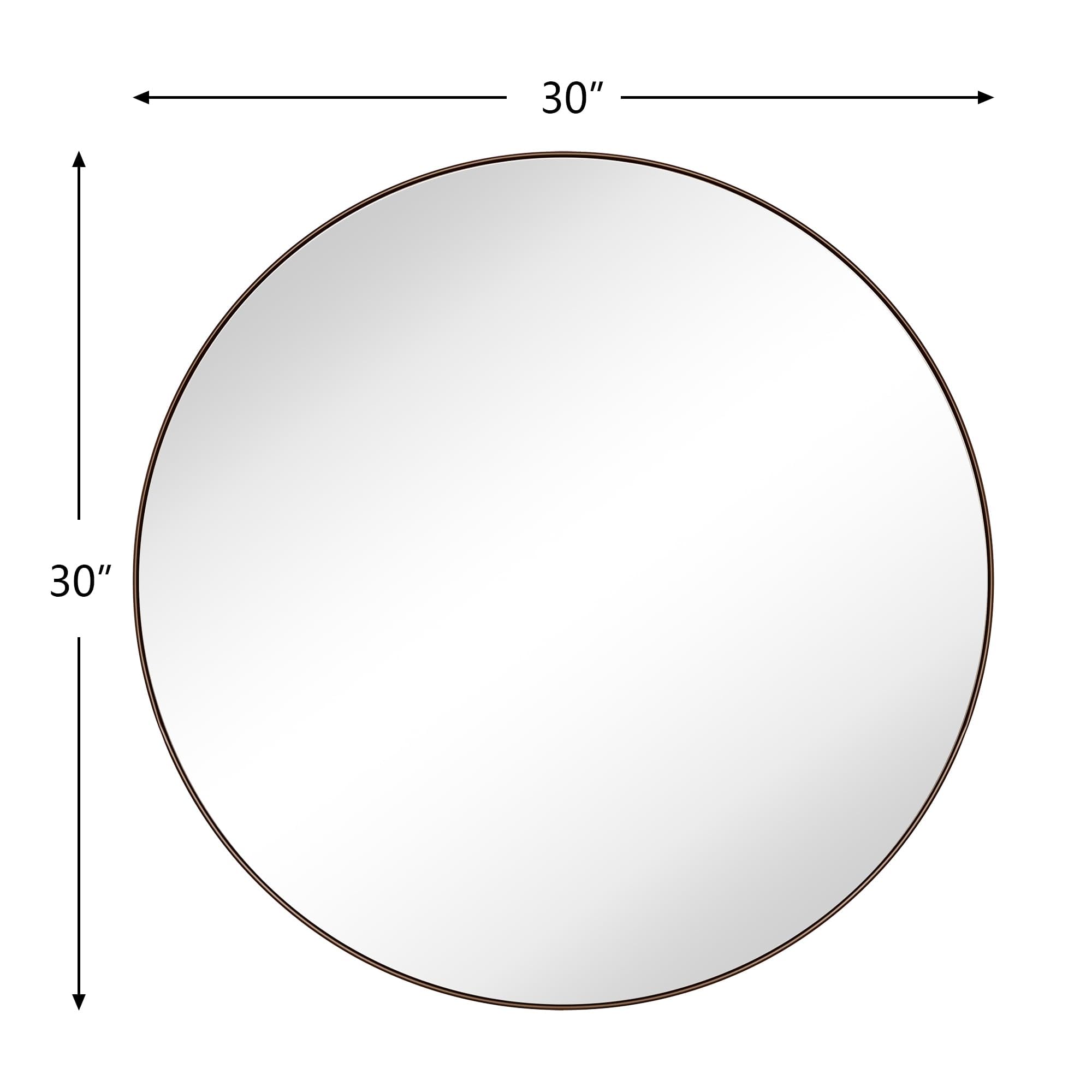 The text on the image indicates the dimensions of a circle:

- Diameter: 30 inches
- Radius: 30 inches