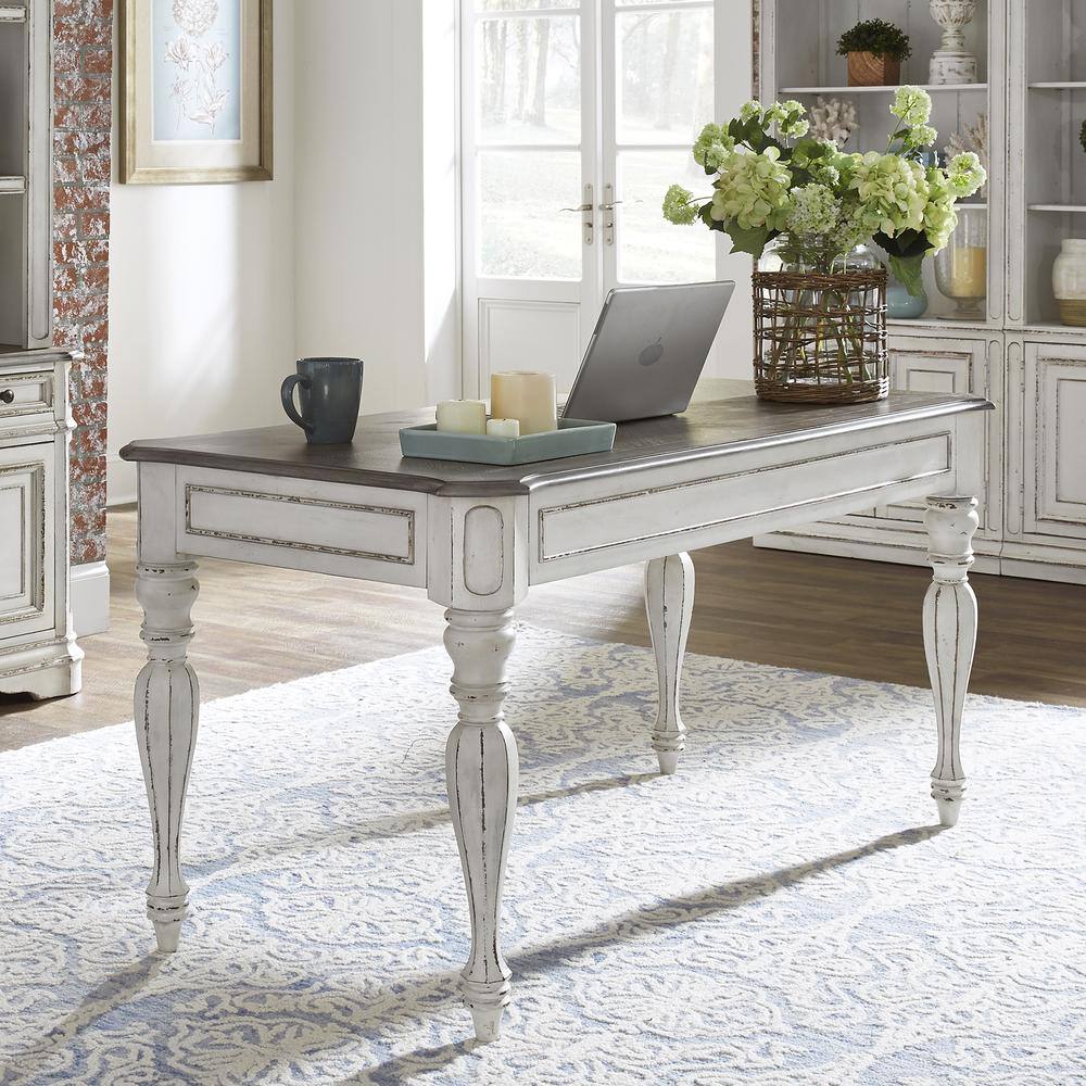 Alt View 7. Liberty Furniture Industries - Magnolia Manor Writing Desk in Antique White - White.