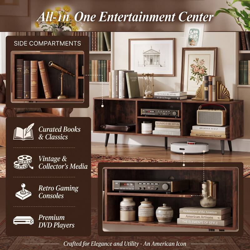 All-in One Entertainment Center

SIDE COMPARTMENTS

MOBY DOCK
DESIGN

MANOLO It, AHNIK I Life it Design

Curated Books & Classics

MANOLO BLAHNIK LIAIGRE

BRIANNA WIEST the princess vance herself

Vintage & Collector's Media

Retro Gaming Consoles

Premium DVD Players

Architecture of the Americas American Artisans THE ELEMENTS OF STYLE

Crafted for Elegance and Utility - An American Icon