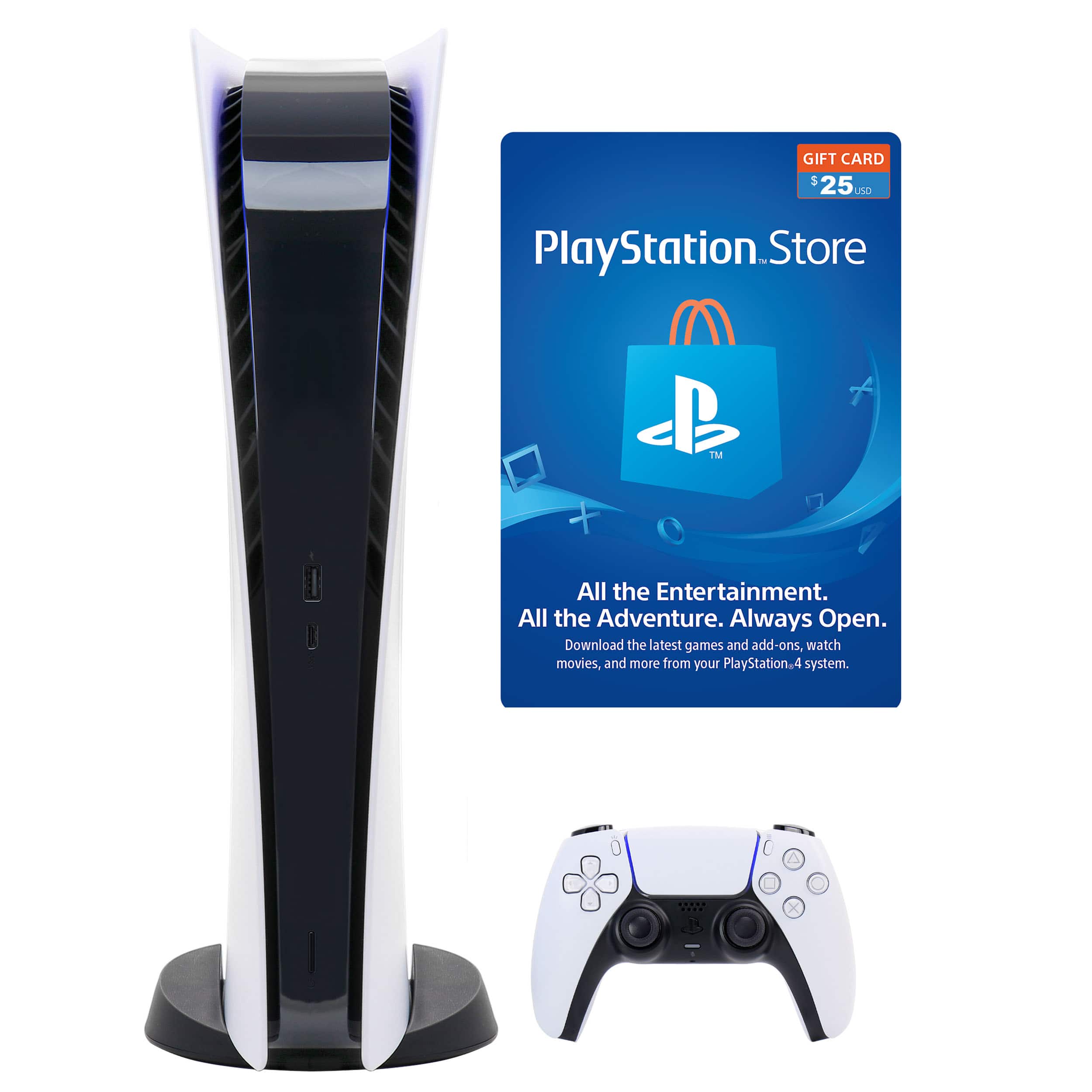 PlayStation 5 Digital Console with 25 PSN Card - PlayStation 5