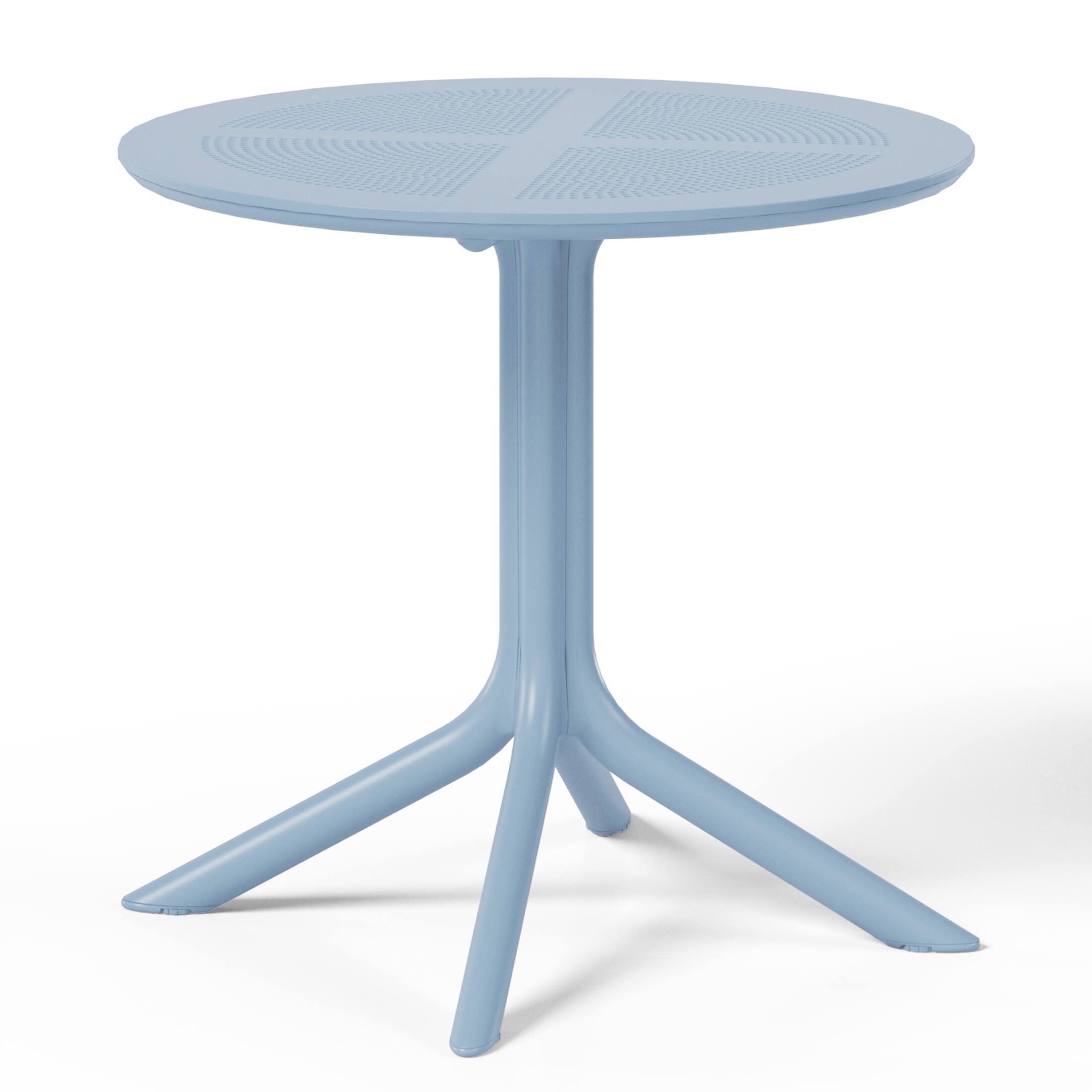 Alt View 1. WestinTrends - WestinTrends Playa 31.5" Round Plastic Outdoor Patio Dining Table for 4 - French Blue.