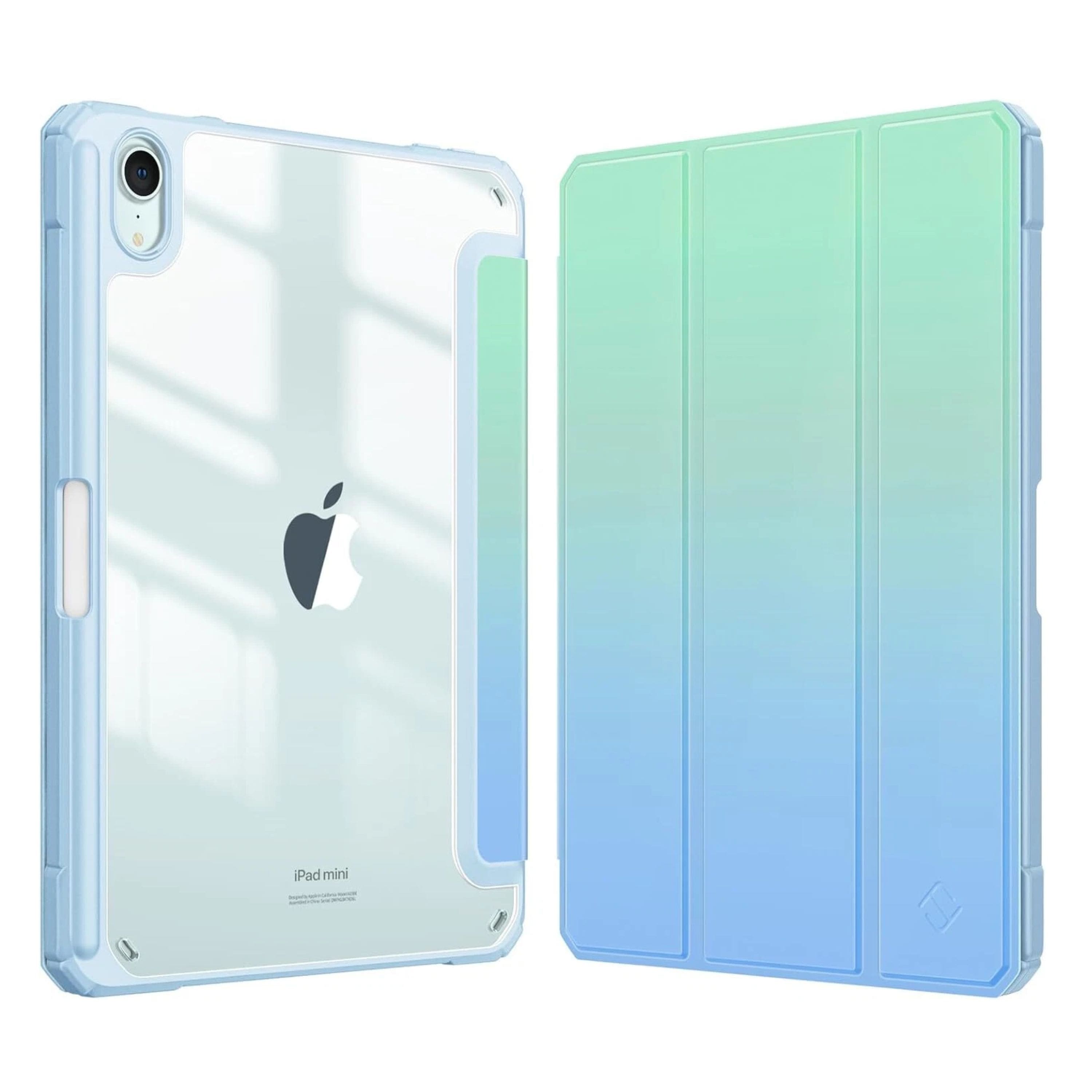 Kitcheniva - Clear Back Shell Slim Case For iPad Mini 7 A17 Pro 2024/iPad Mini 6 - Seaside Ombre