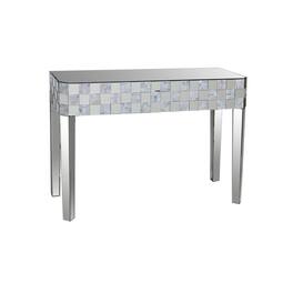 Manhattan Lane - Frosted Chequered Pattern Console Table In Rectangular Shape - Clear