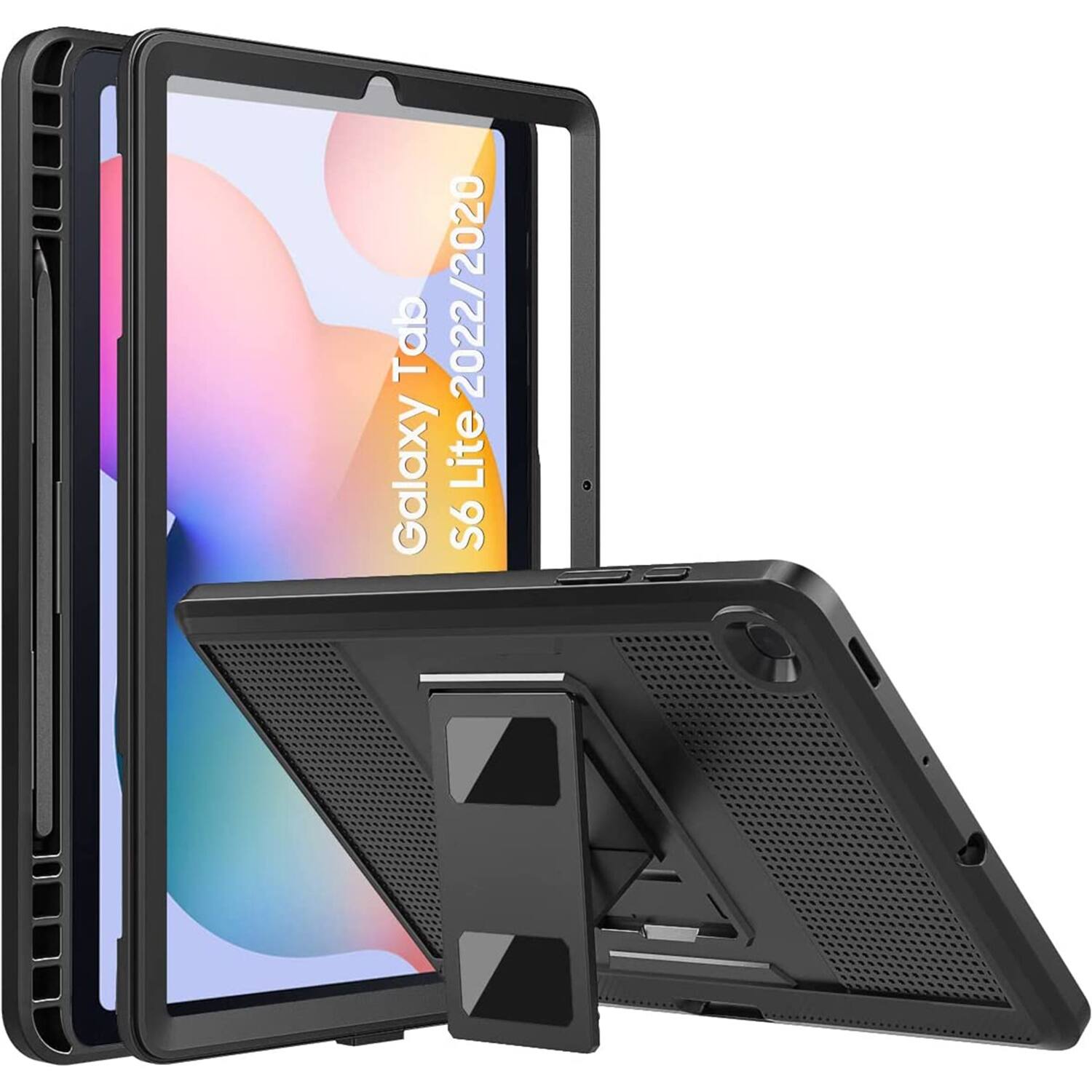 Alt View 11. SaharaCase - Defense Series Case for Samsung Galaxy Tab S6 Lite (2020-2024) - Black.