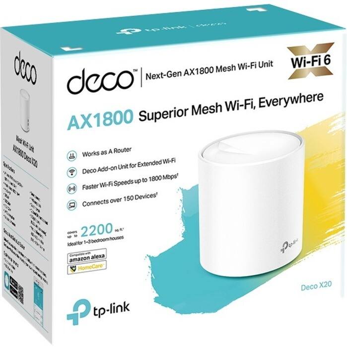 TP Link Deco X20(1 pack) Wi Fi 6 IEEE 802.11ax Ethernet Wireless