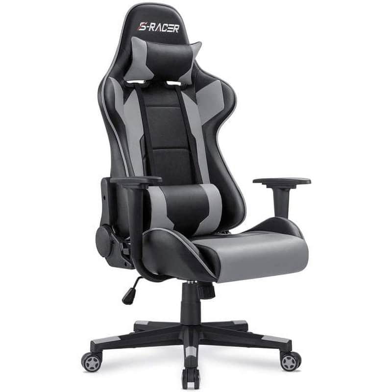 Homall - Ergonomic & Lumbar Support Swivel Gaming Chair - Gray