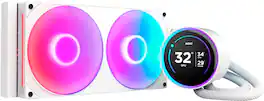 NZXT - Kraken Elite RGB 280mm 2024 Radiator (1x Single-Frame RGB Core Fan) Liquid Cooler with 2.72" 60FPS Display - White