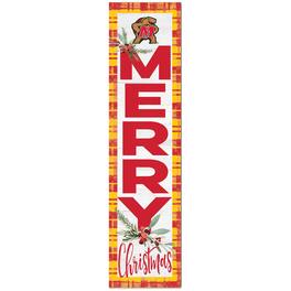 Jardine - Maryland Terrapins 12'' x 48'' Outdoor Christmas Leaner - White