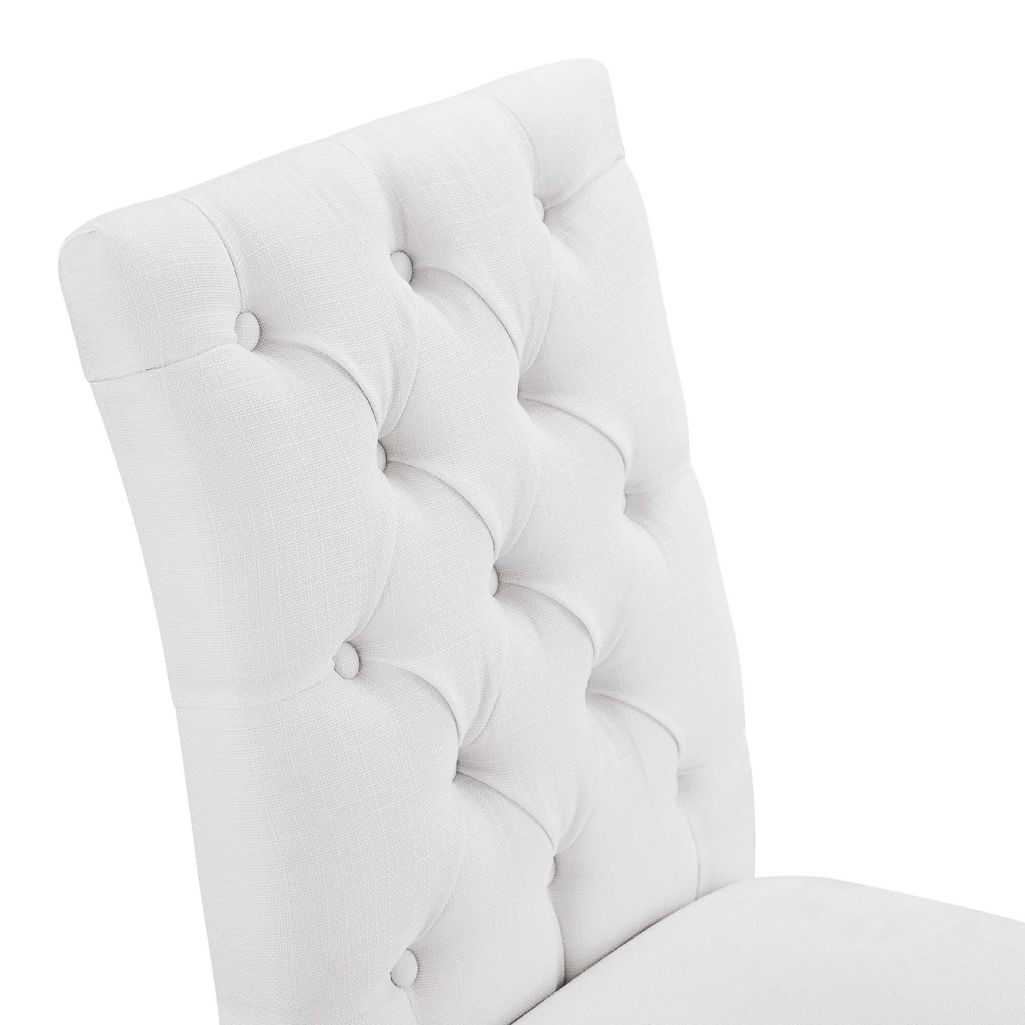 Alt View 2. Modway - Duchess Button Tufted Fabric Dining Chair by Modway - White.