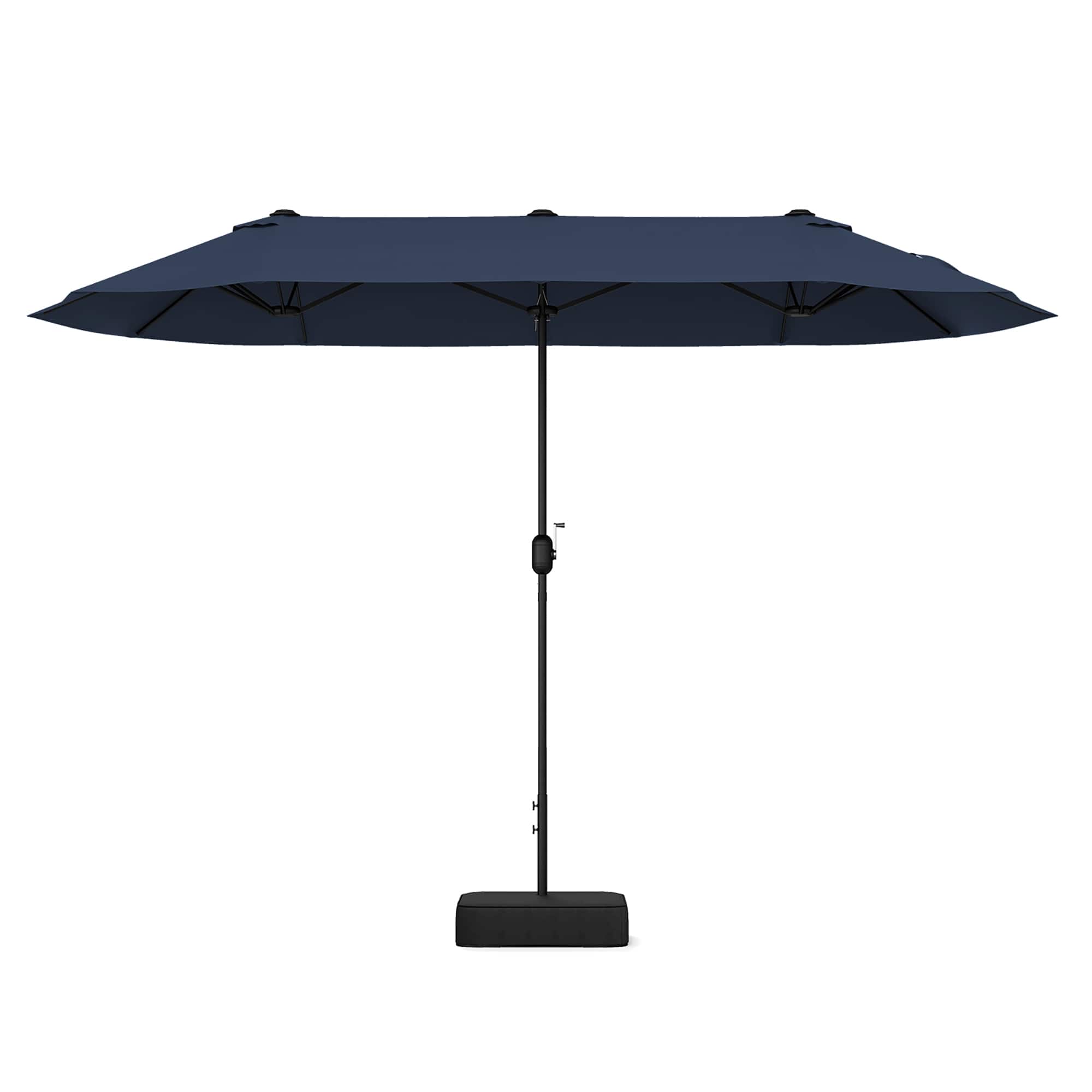 Gymax - 13FT Double-sided Patio Umbrella w/ Crank Handle Umbrella Base Safety Lock - Navy price history on PriceWatchPro