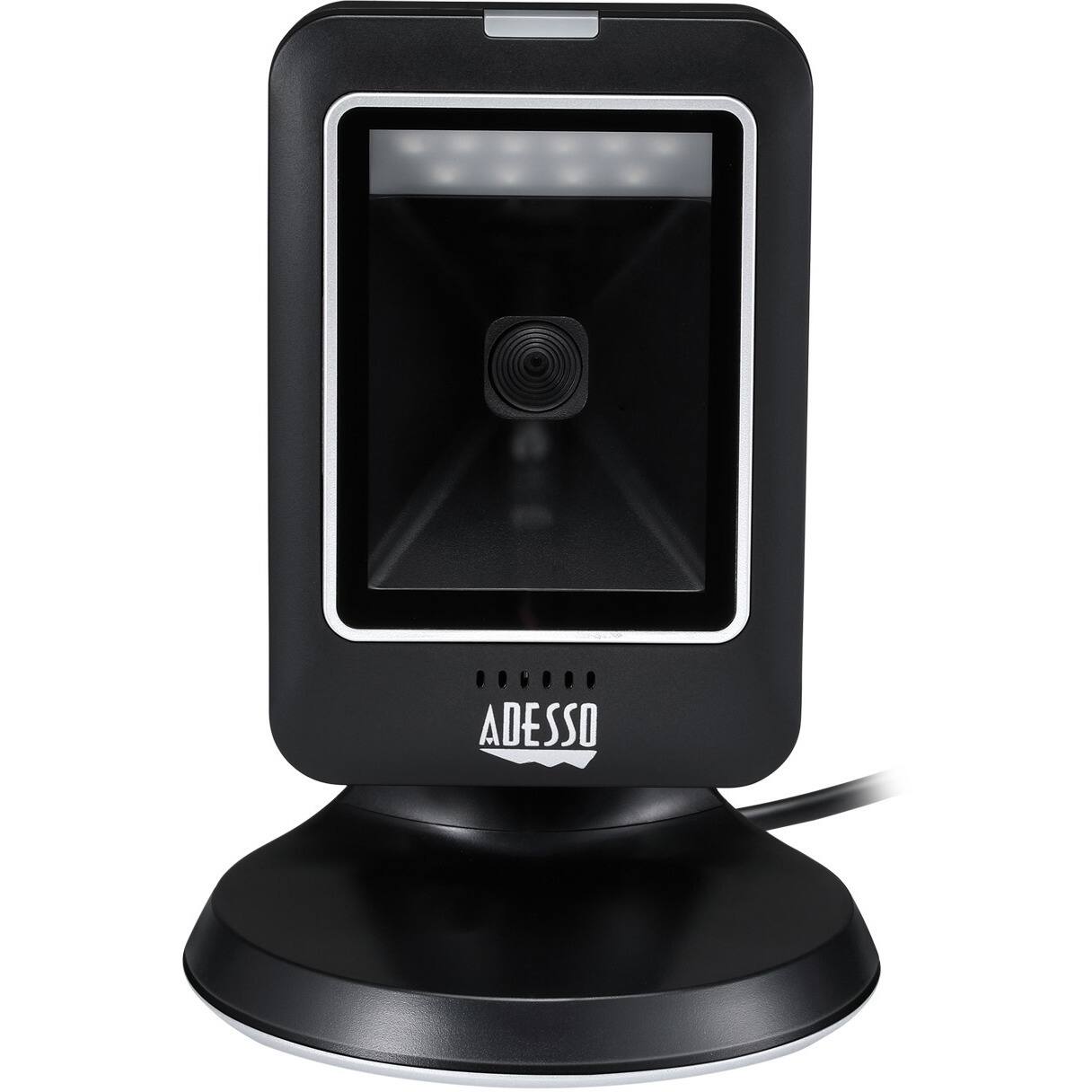 Alt View 1. Adesso - Adesso NuScan 2800U Omnidirectional 2D Desktop Barcode Scanner - Cable Connectivity - 12" Scan Distance - 1D, 2D - USB - Black.