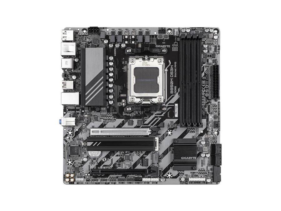 GIGABYTE B850M DS3H AM5 mATX Motherboard, DDR5, PCIe 5.0, 2x M.2 GIGABYTE B850M DS3H AM5 mATX Motherboard, DDR5, PCIe 5.0, 2x M.2
