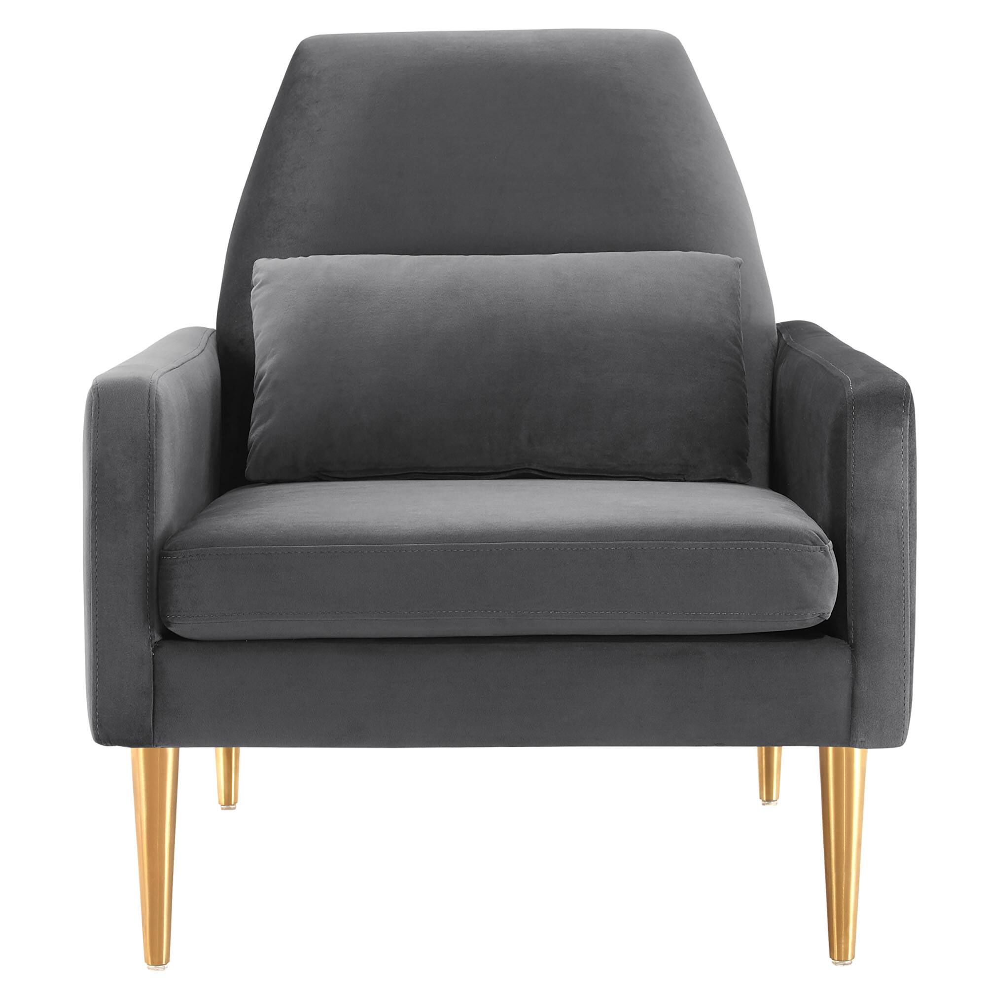 Alt View 3. Modway - Liliana Performance Velvet Armchair by Modway - Charcoal.