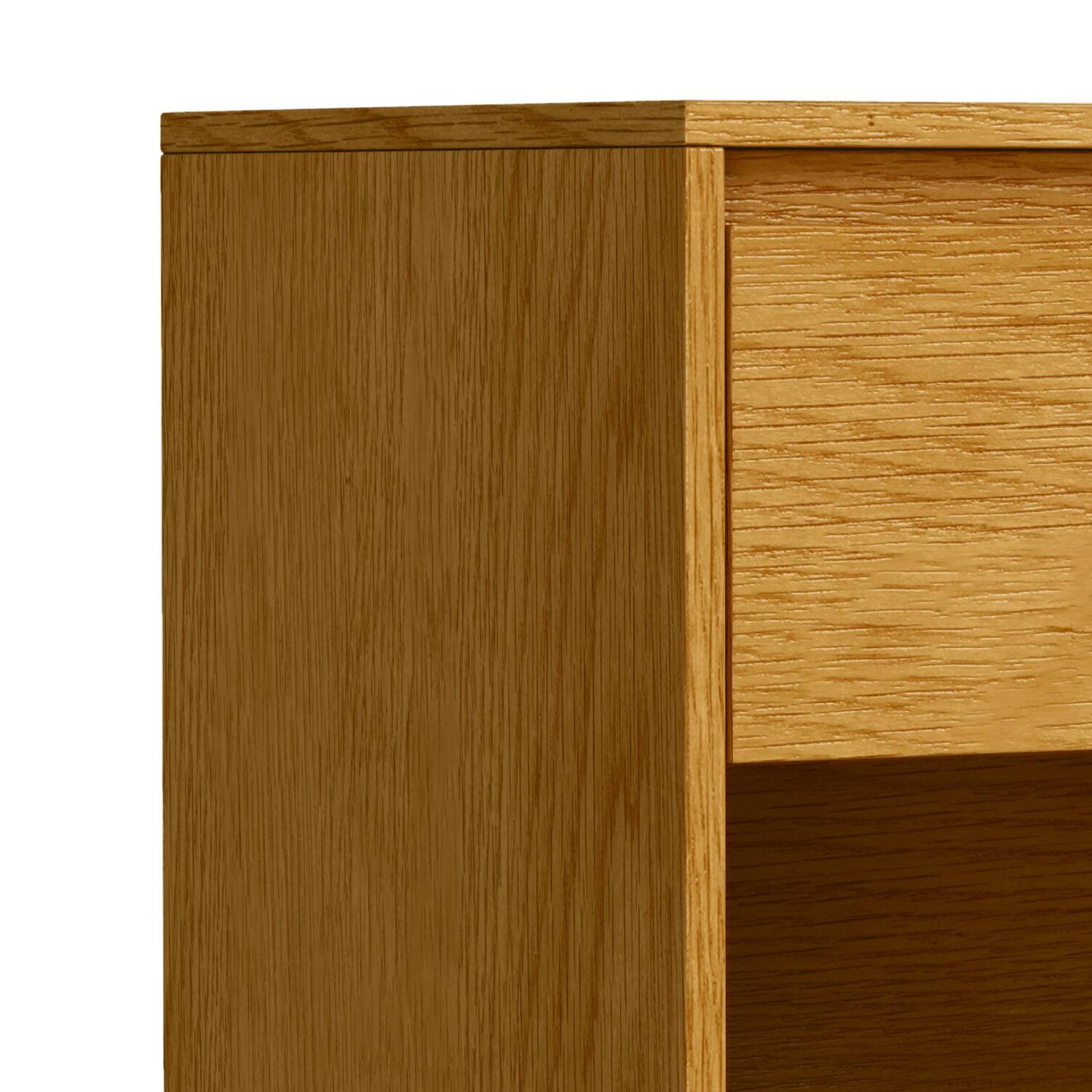 Alt View 4. Simpli Home - Hunter  20 inch Wide Industrial Nightstand in Oak - Oak.