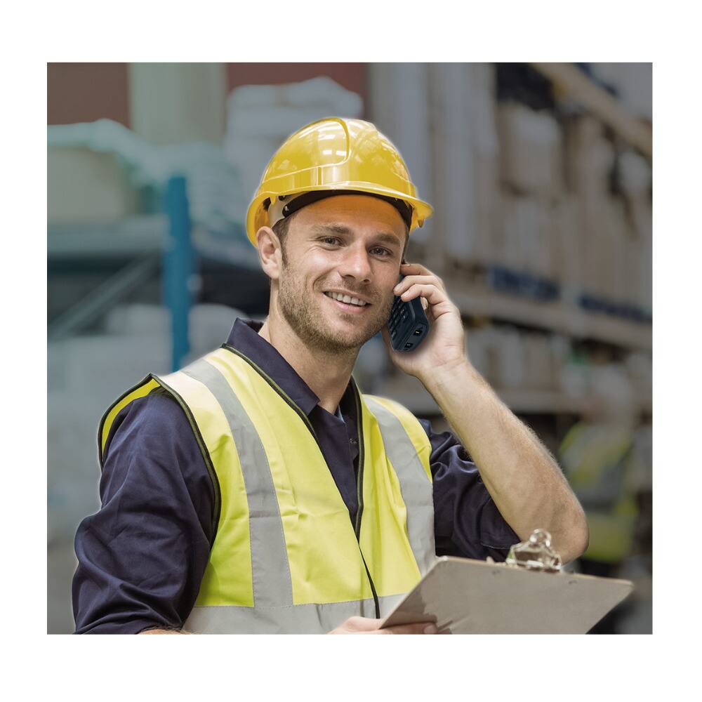Back. Yealink - Yealink W57R Rugged DECT Handset with HD Audio and 1.8-inch Color Screen - Black.