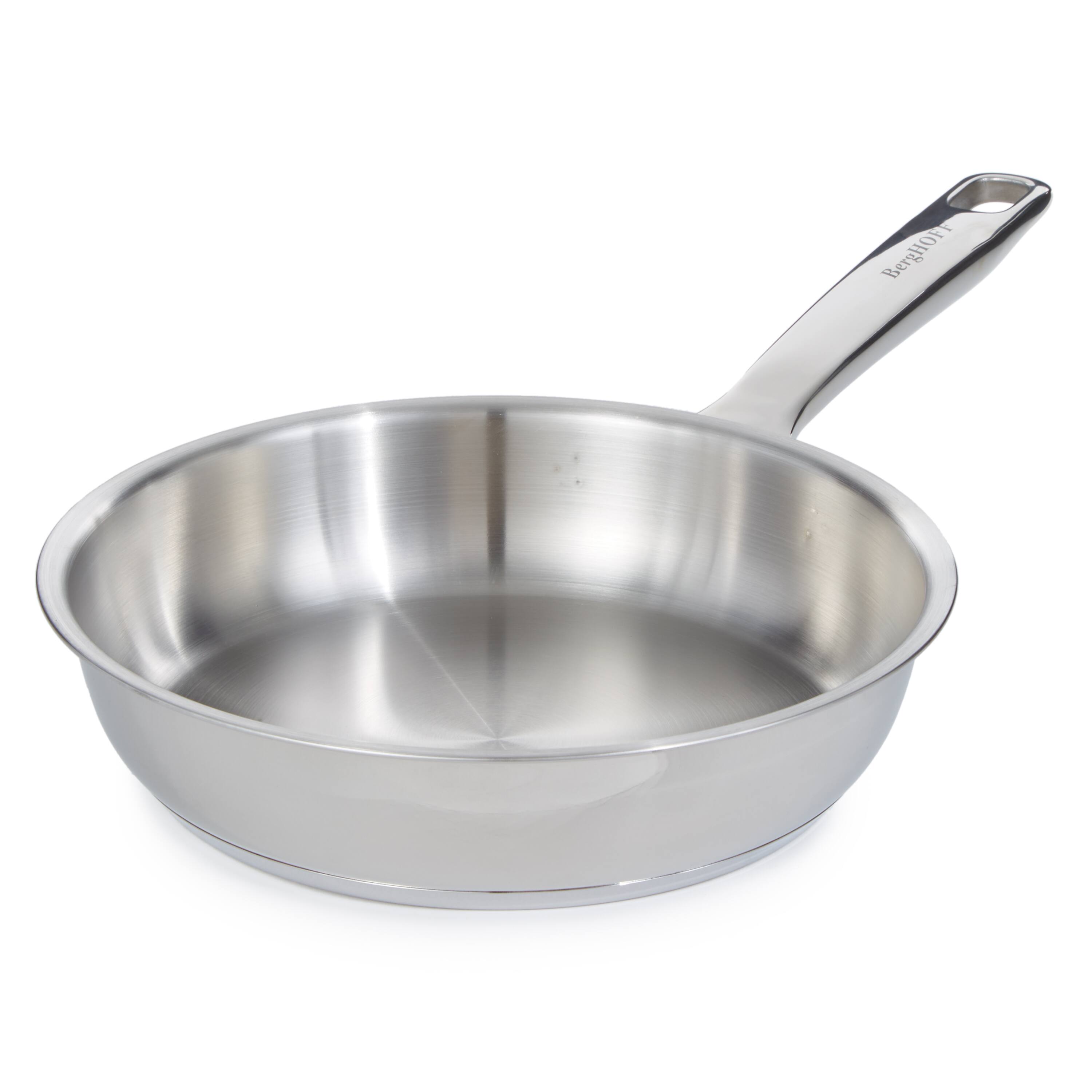 Angle. BergHOFF - BergHOFF DiNA Helix 18/10 Stainless Steel 8" Fry Pan - Silver.
