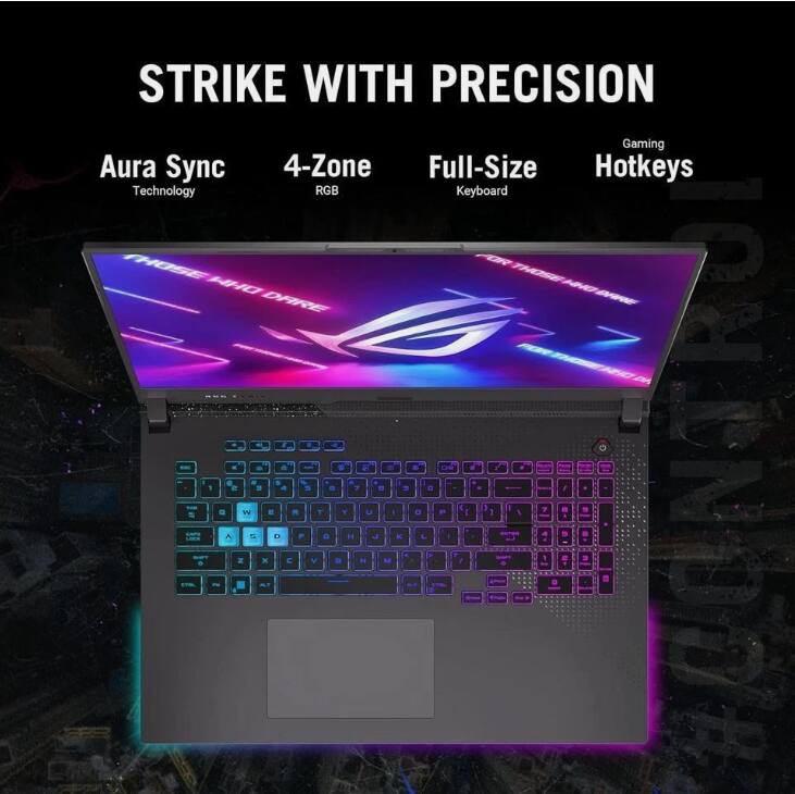 STRIKE WITH PRECISION

Gaming Aura Sync 4-Zone Full-Size Hotkeys Technology RGB Keyboard

Aura Sync Technology
4-Zone RGB
Full-Size Keyboard
Hotkeys

THOSE WHO DARE