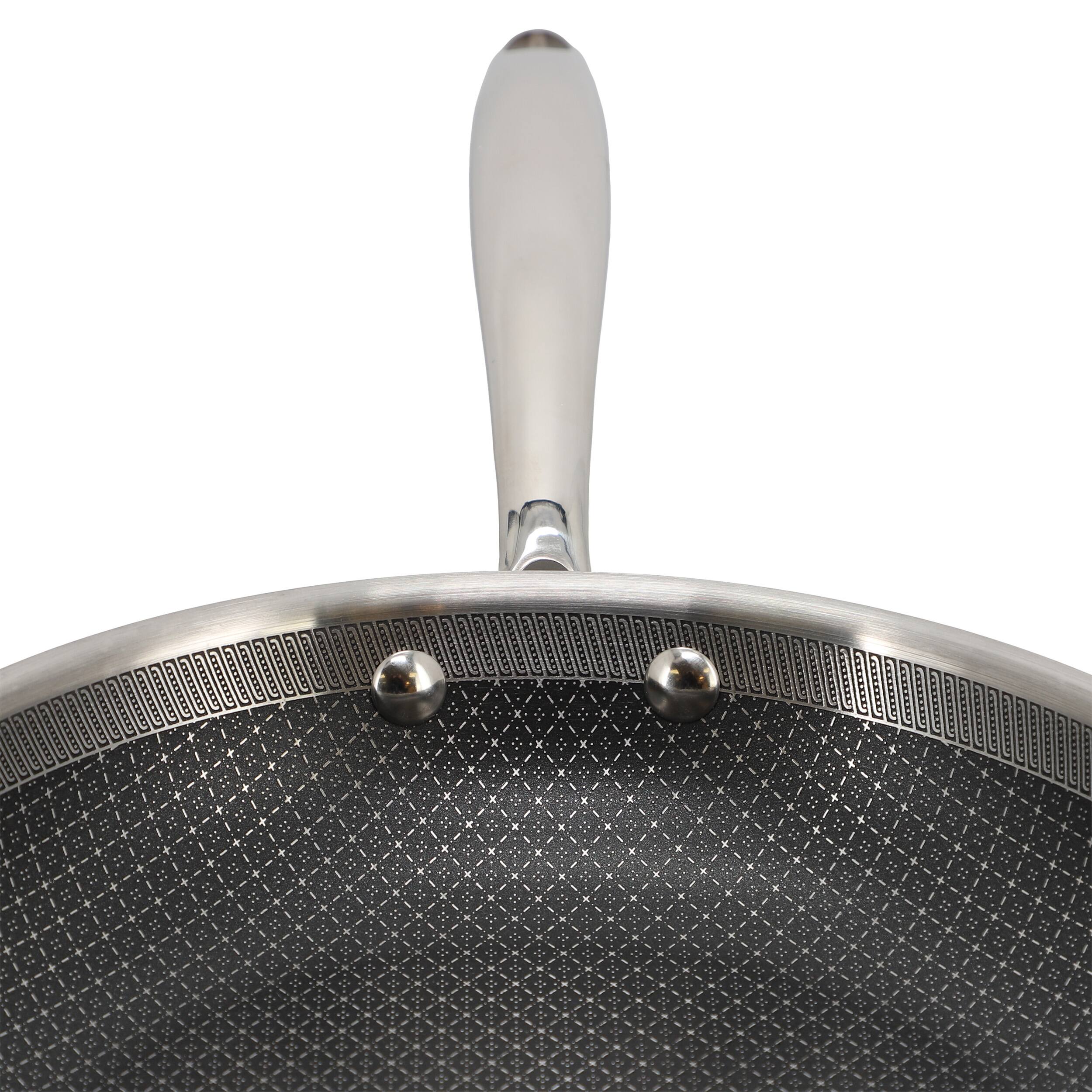 Alt View 2. Better Chef - Better Chef 12 Inch 3-Ply Stainless Steel Nonstick Fry Pan with Rolled Edge in Silver - Silver.