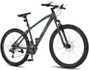 Front. Winado - 27.5" Mountain Bike Aluminum Bicycle Aluminum Frame,7/21-Speed Adult Bicycle with Sturdy Steel Frame, Front Suspension - Gray.