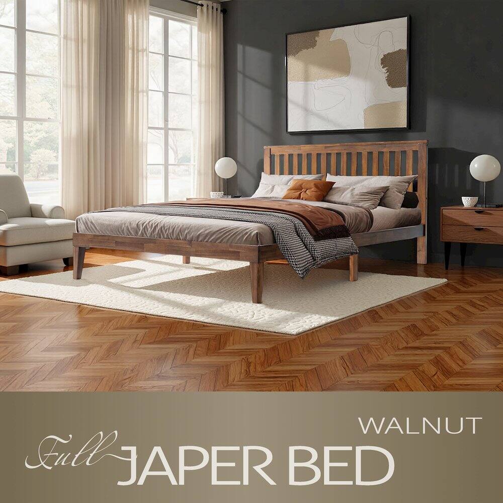 WALNUT Full JAPER BED