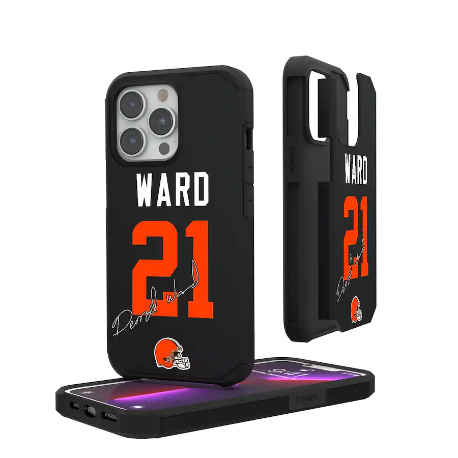 Keyscaper NFL Denzel Ward Cleveland Browns iPhone Rugged Case 15 Pro ...