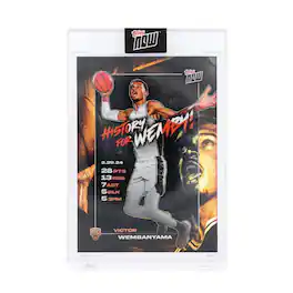 NBA 2023-24 Topps NOW Basketball Card VW-3 Victor Wembanyama