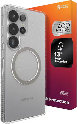 ZAGG - Milan Snap Case + Magnet - Samsung Galaxy S25 Ultra - Sliver Gray Gliter