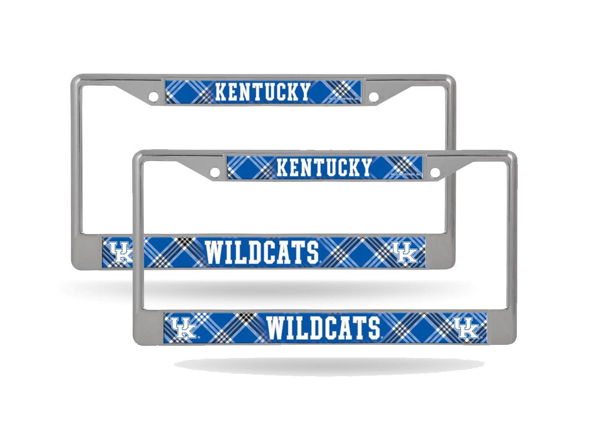 Kentucky Wildcats (Set of 2) Chrome Metal License Plate Frames