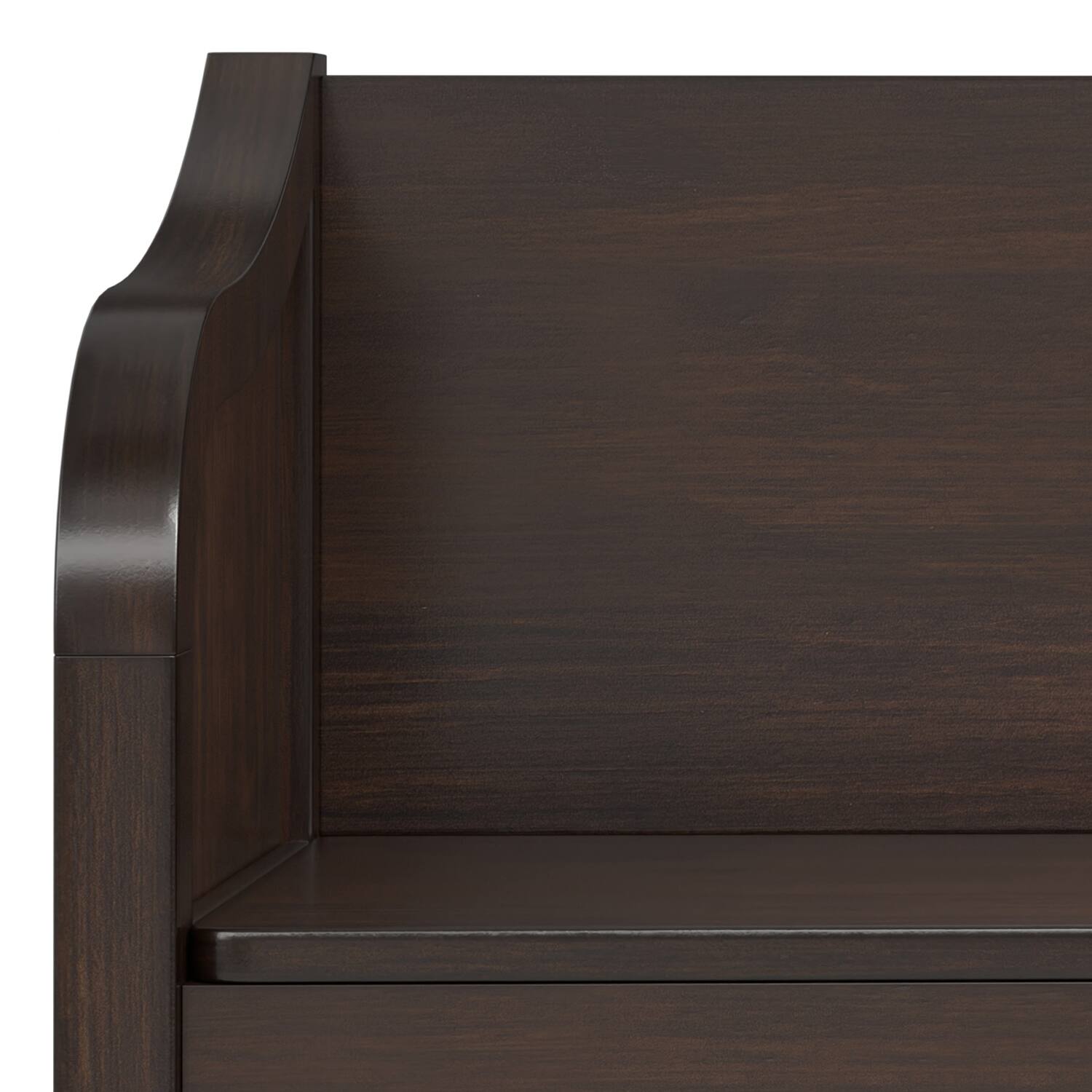 Alt View 7. Simpli Home - Simpli Home Connaught SOLID WOOD 42 inch Wide Traditional Entryway Storage Bench with Shelf in Chestnut Brown - Chestnut Brown.