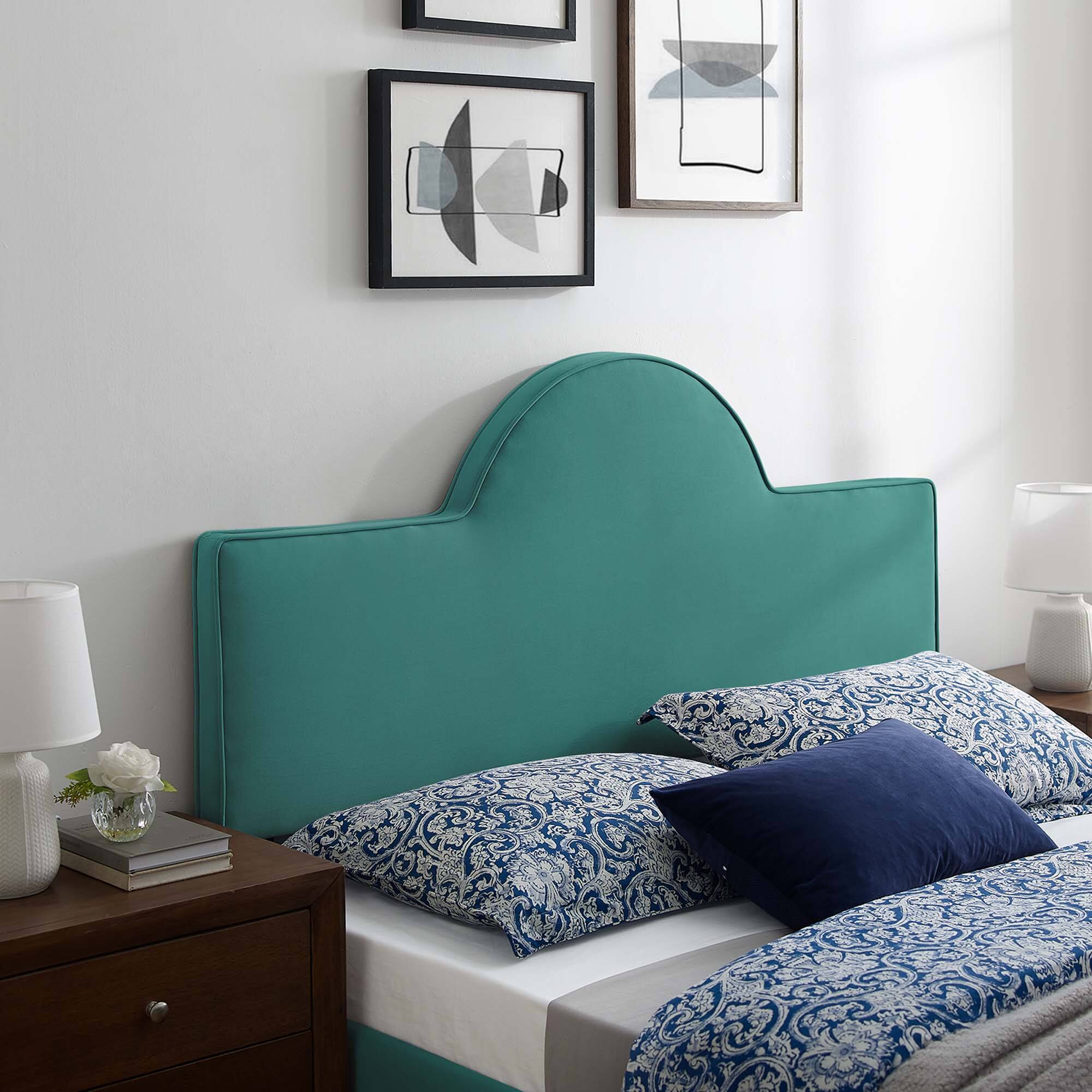 Alt View 1. Modway - Dawn Performance Velvet King/California King Headboard by Modway - Teal.