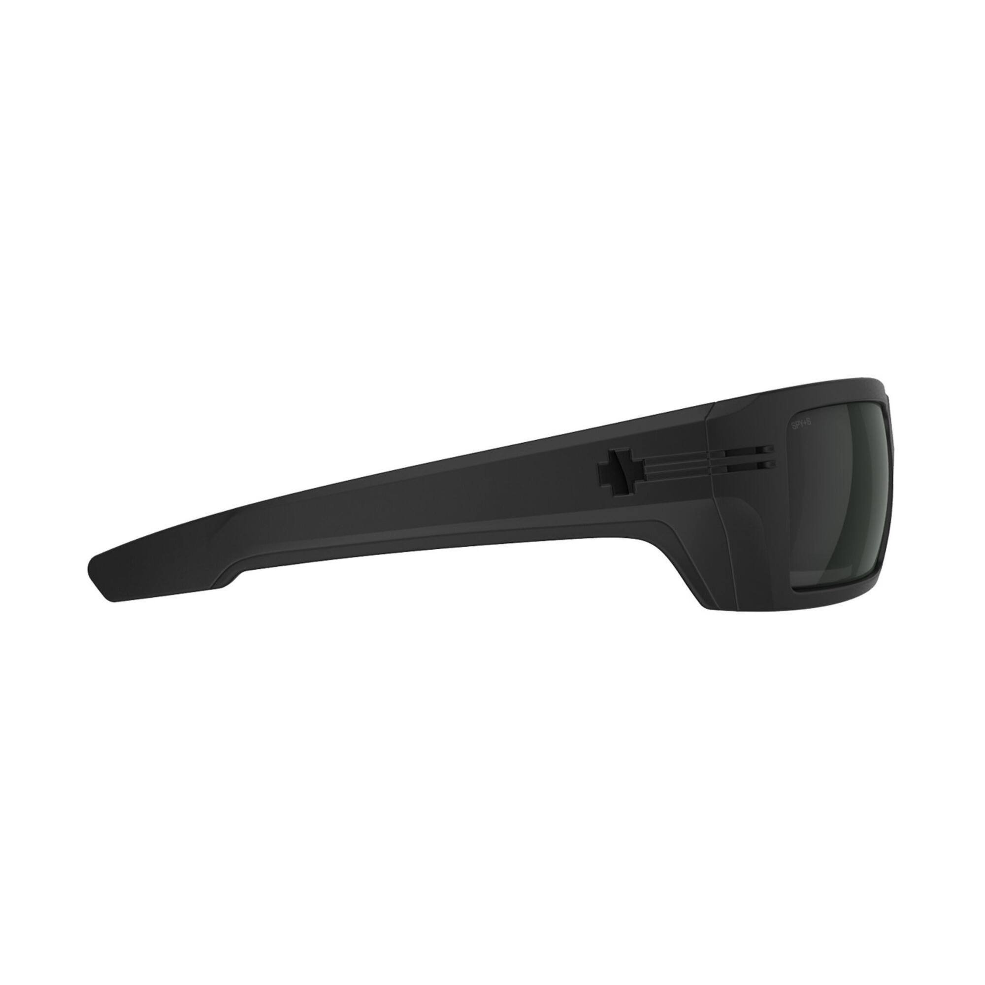 Left. Spy Optic - Spy Optic Rebar SE ANSI Sunglasses (Matte Black Frame/Happy Gray Green Lens) - Matte Black.