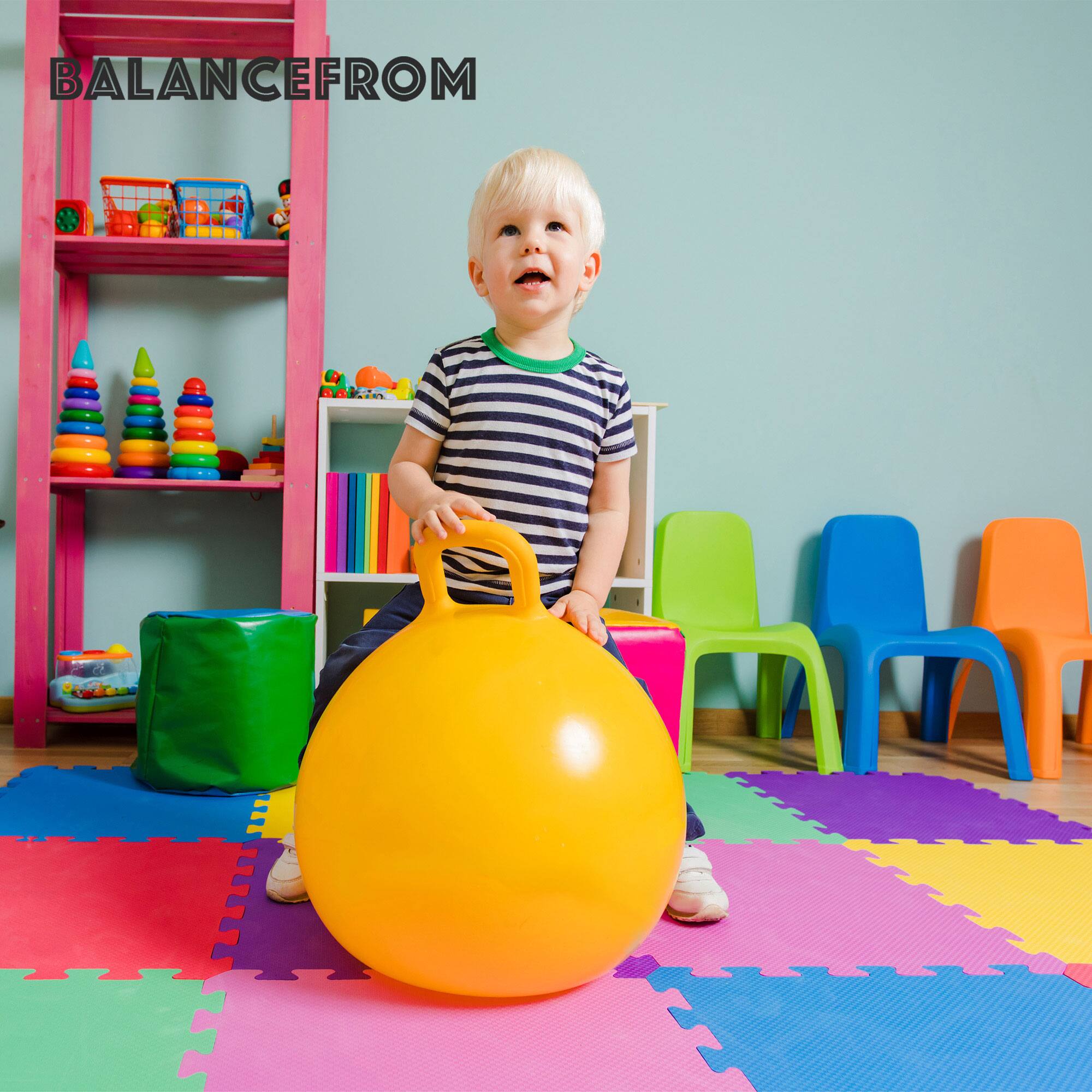 Alt View 7. BalanceFrom Fitness - BalanceFrom Thick Interlocking Puzzle Foam Exercise Play Mats, 36 Sq Ft (8 Pack) - Multicolor.