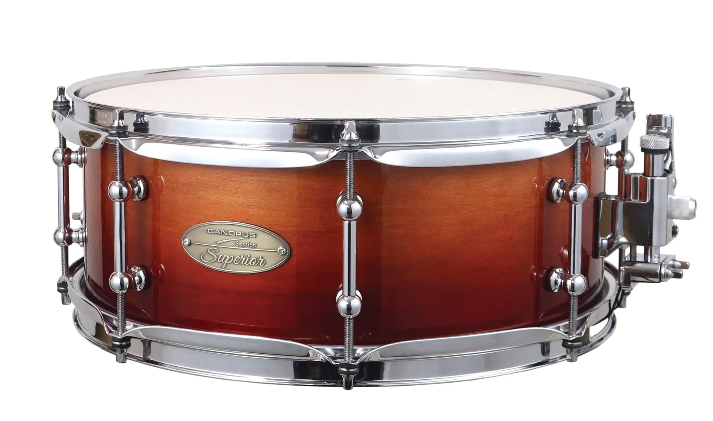 Canopus - Session Superior 5.5x14 Snare Drum - Russet Brown Fade Lacquer
