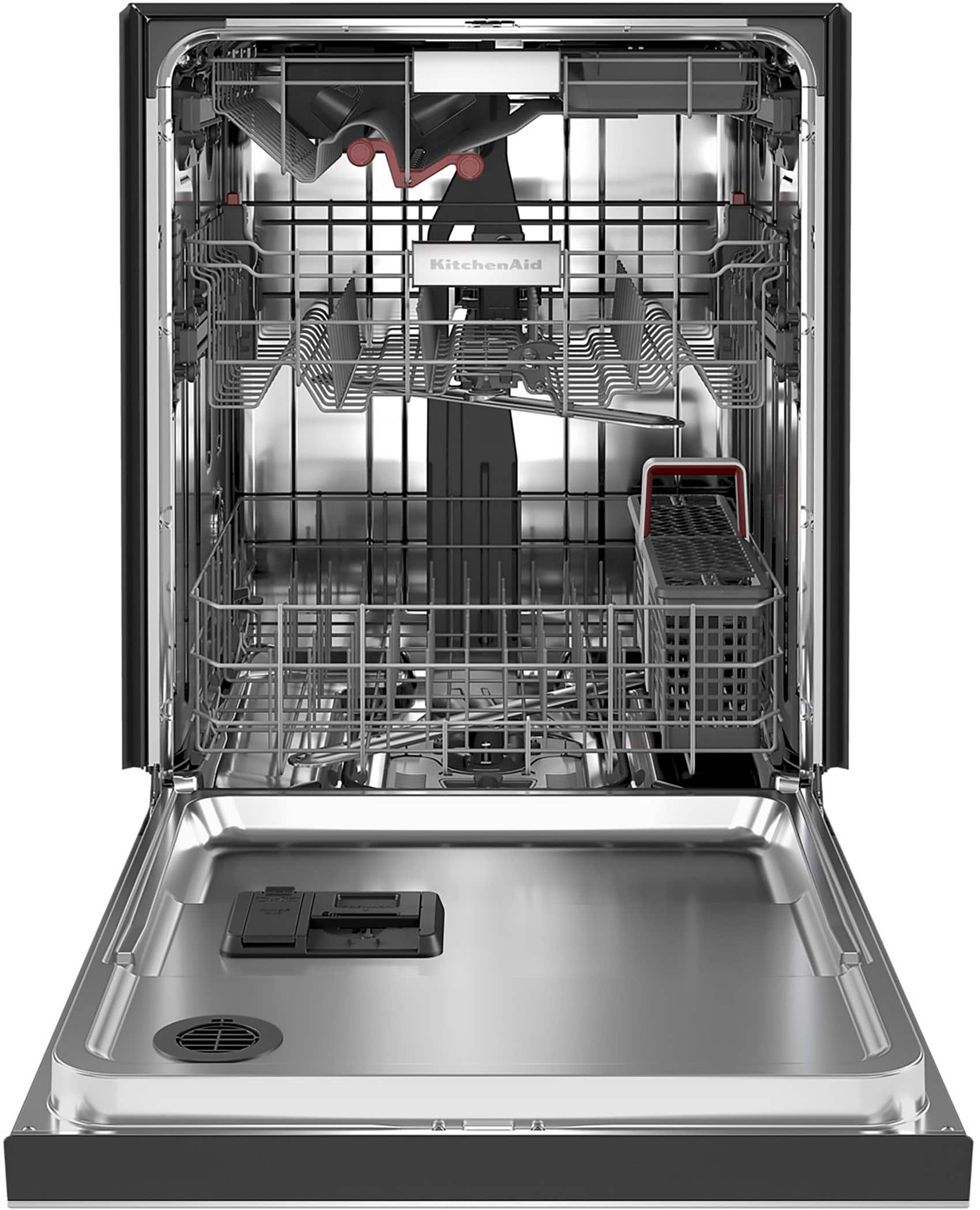 Alt View 11. KitchenAid - 24" Front Control Built-In Stainless Steel Tub Dishwasher with 3rd Rack, 50+ Total Wash Jets, 44 dBA - Stainless Steel.