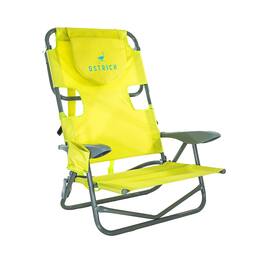 Ostrich - On-Your-Back Outdoor Reclining Beach Lounge Pool Camping Chair - Green
