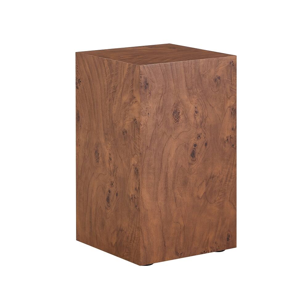 Alt View 9. Loheer - Loheer Burl Walnut Cube Table Height Adjustable MDF Coffee Table - Walnut.