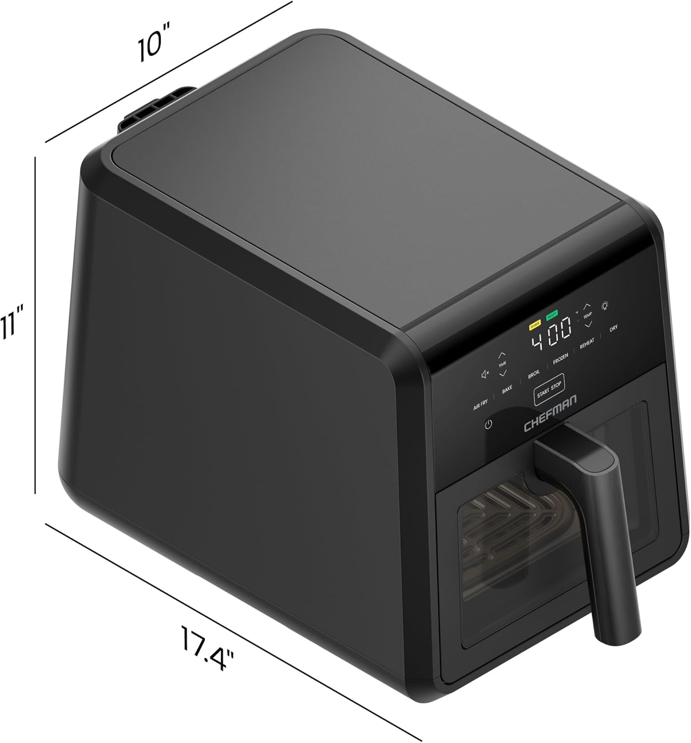 10"  
11"  
17.4"  

4:00  
FROZEN  
PROGRAM  
DRY  

CHEFMAN