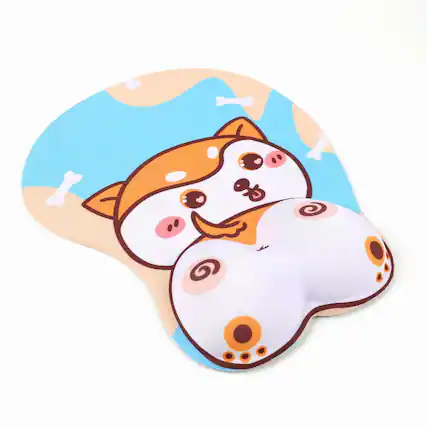 Front. Stock Preferred - Ergonomic 3D Gel Mouse Pad – Funny Anime Butt Wrist Rest - Multi.