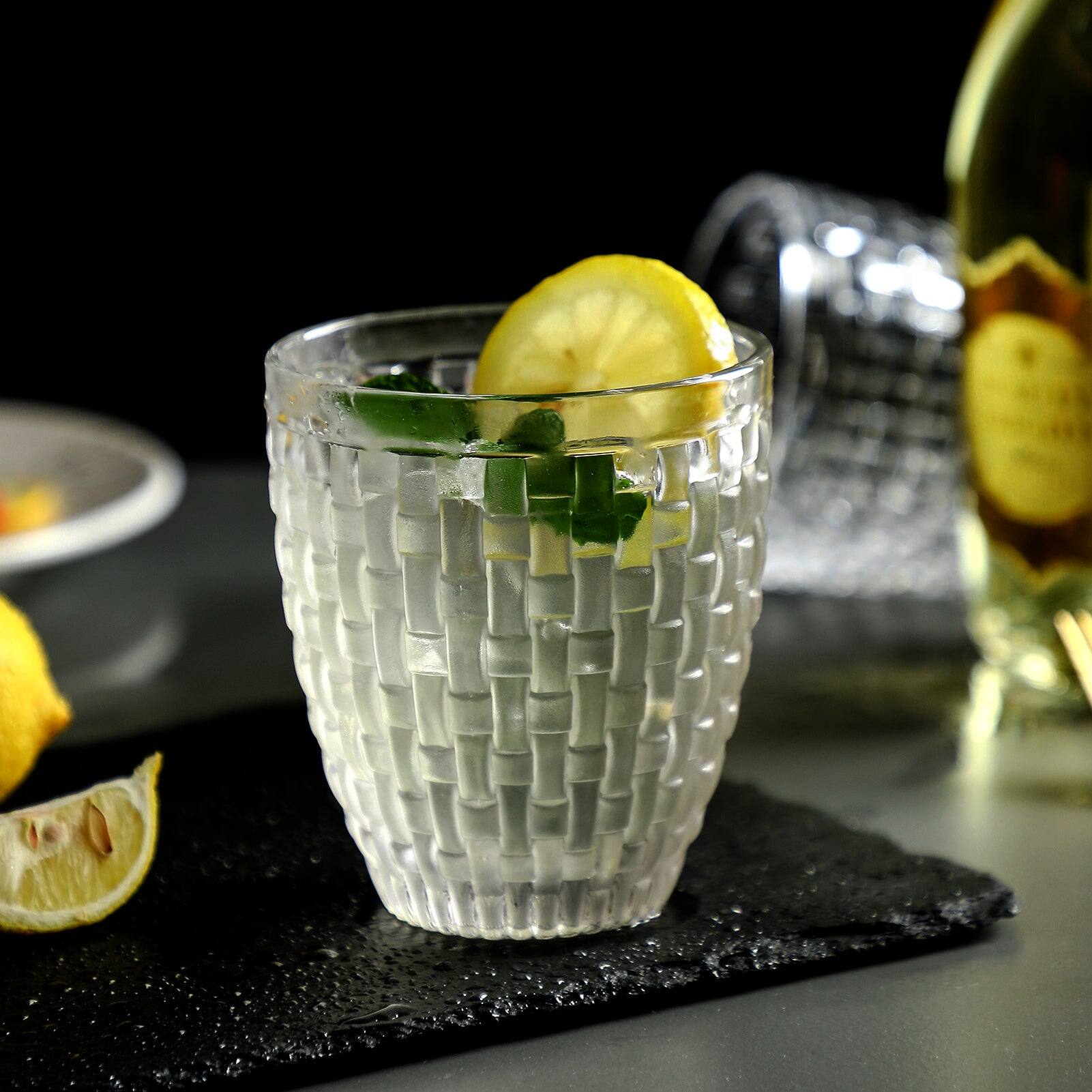 Back. BreeBe - Knitted Collection Tumbler Glasses set of 6 - Clear.