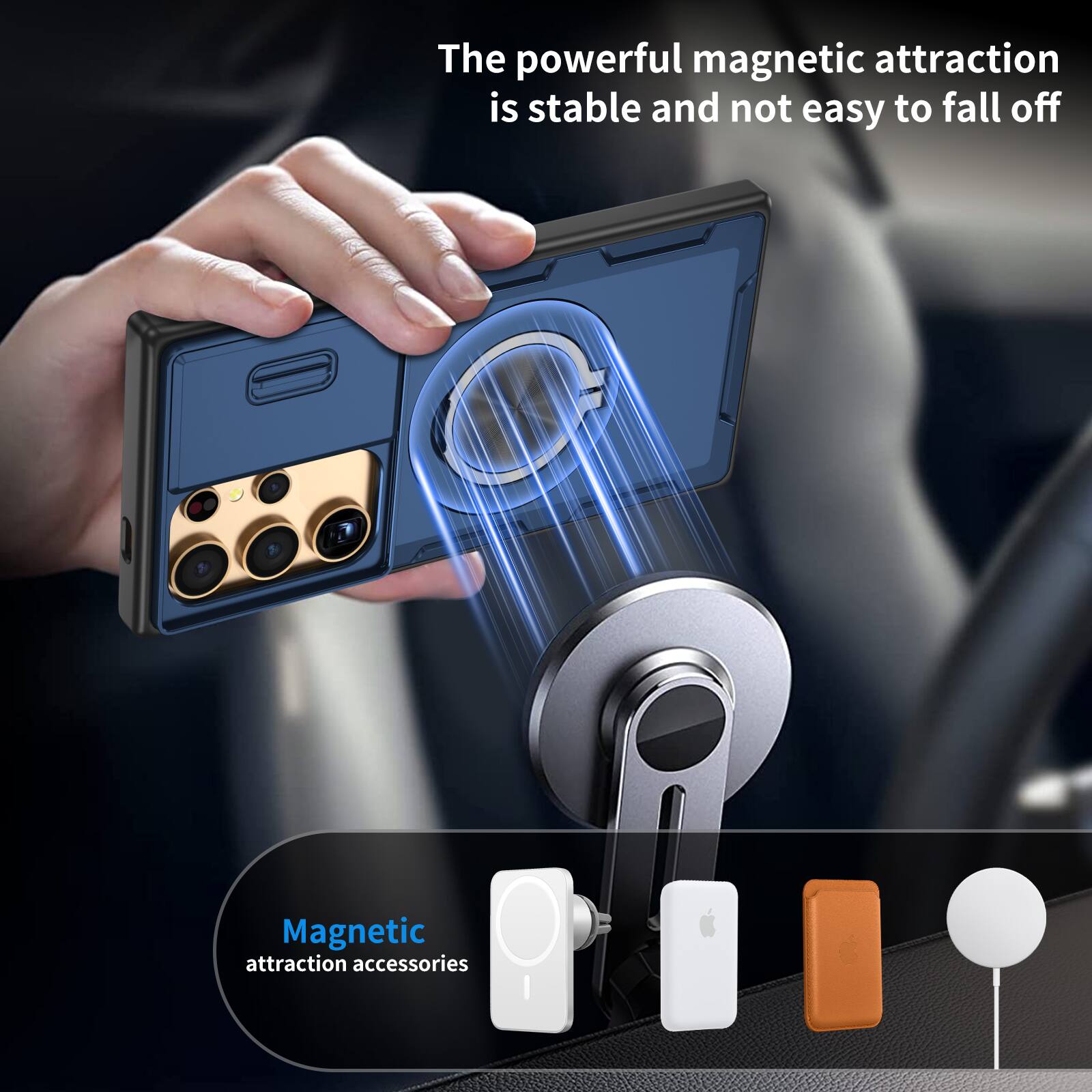 The powerful magnetic attraction is stable and not easy to fall off

Magnetic attraction accessories