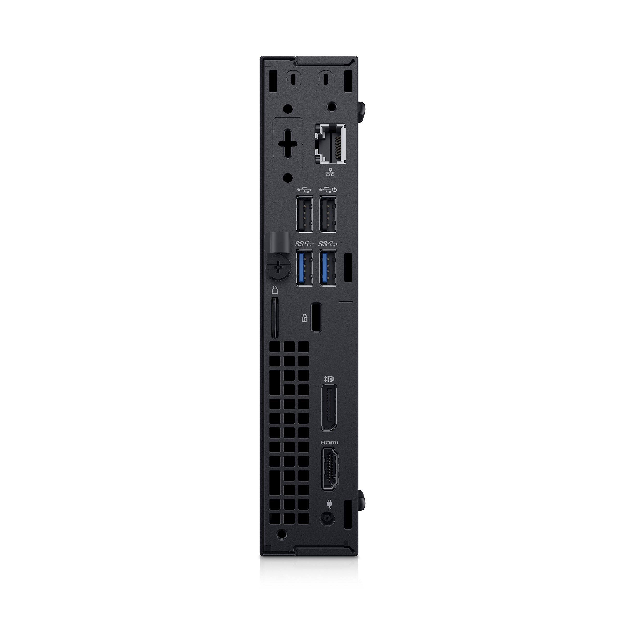 Left. Dell - Dell Optiplex 3060 Micro Desktop PC, Intel Core i3-8100T 3.1Ghz, 16GB DDR4 RAM, 256GB NVMe SSD, USB WiFi, Win11Pro - Black.