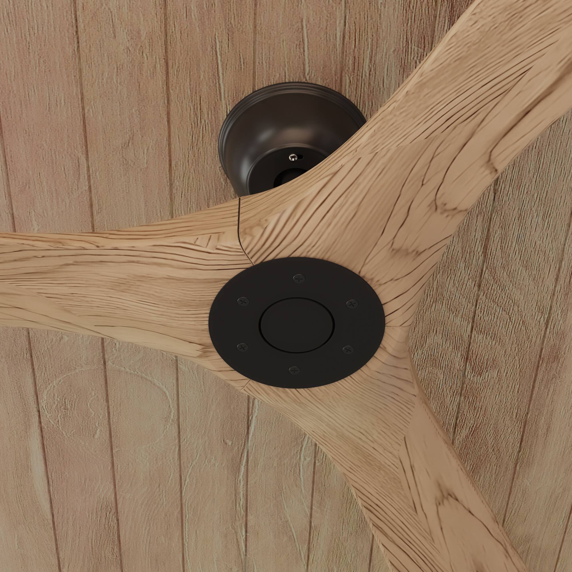 Alt View 8. Famapy - Famapy Solid Wood Ceiling Fan: Reversible, Quiet & All - Season Comfort - Wooden.