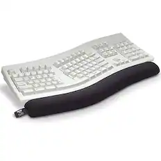 Front. IMAK - Cushion Keyboard Ergobeads Wrist Rest, Non-Skid Base, Black - Black.