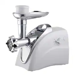 Brentwood - 400 Watt Electric Meat Grinder and Sausage Stuffer - White