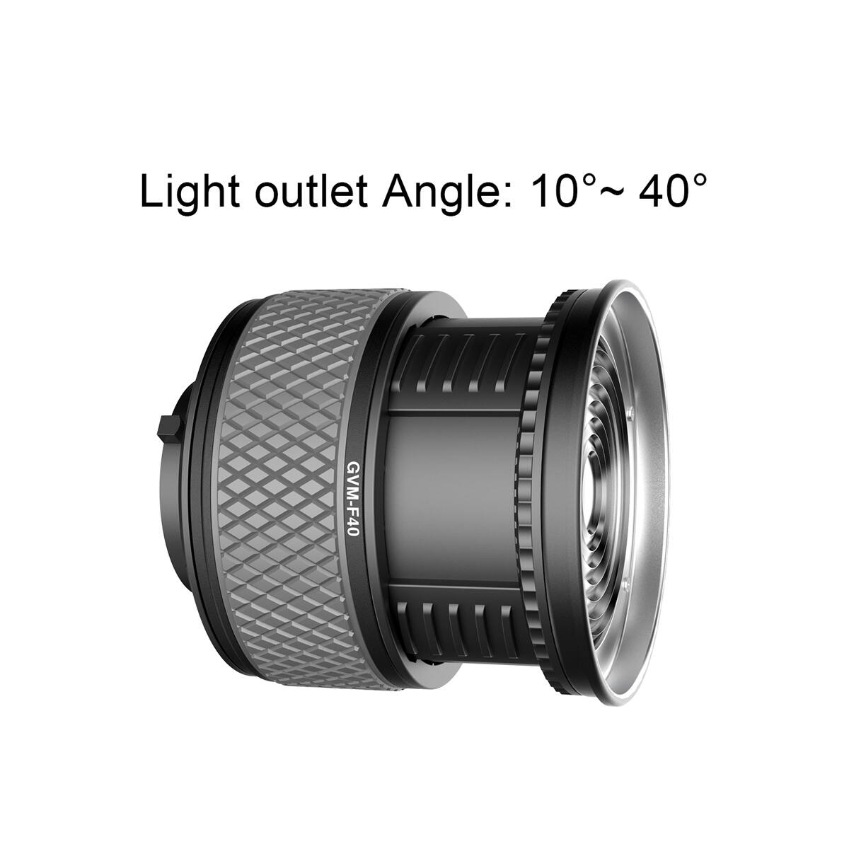 Light outlet Angle: 10° ~ 40°  
GVM-F40