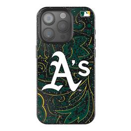 Keyscaper - MLB - Athletics Paisley Bling iPhone Case - 14 - Black