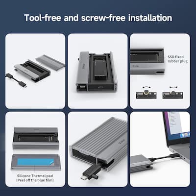 Zike Z666 40Gbps USB 4.0 M.2 NVMe SSD Enclosure w/ Thunderbolt 4 Zike Z666 40Gbps USB 4.0 M.2 NVMe SSD Enclosure w/ Thunderbolt 4