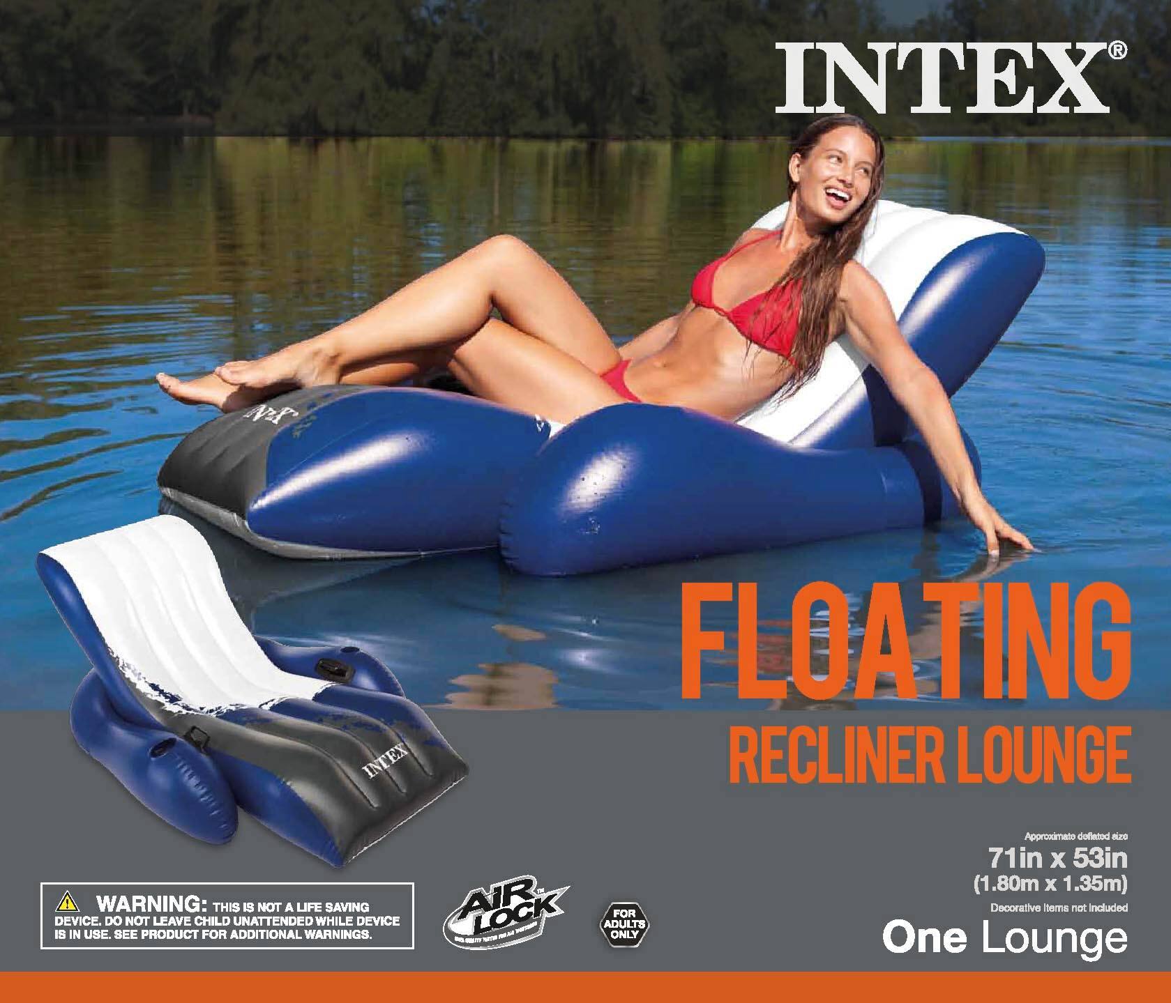 Alt View 14. Intex - Ultra Frame Rectangular Above Ground Pool Set with Floats - Blue.